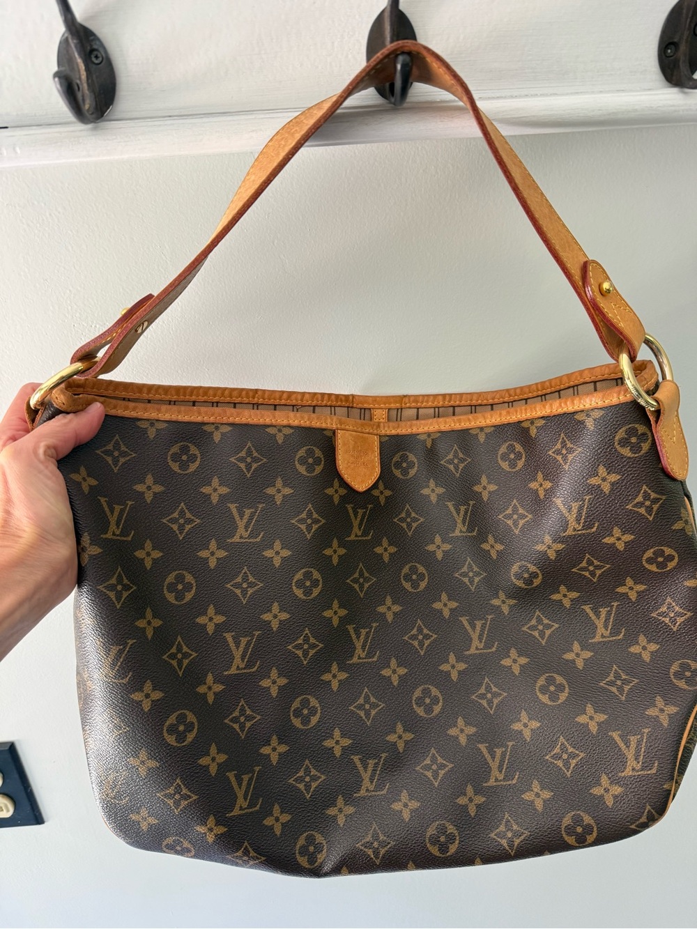 Louis Vuitton Delightful Monogram Shoulder Bag — Brown and Tan